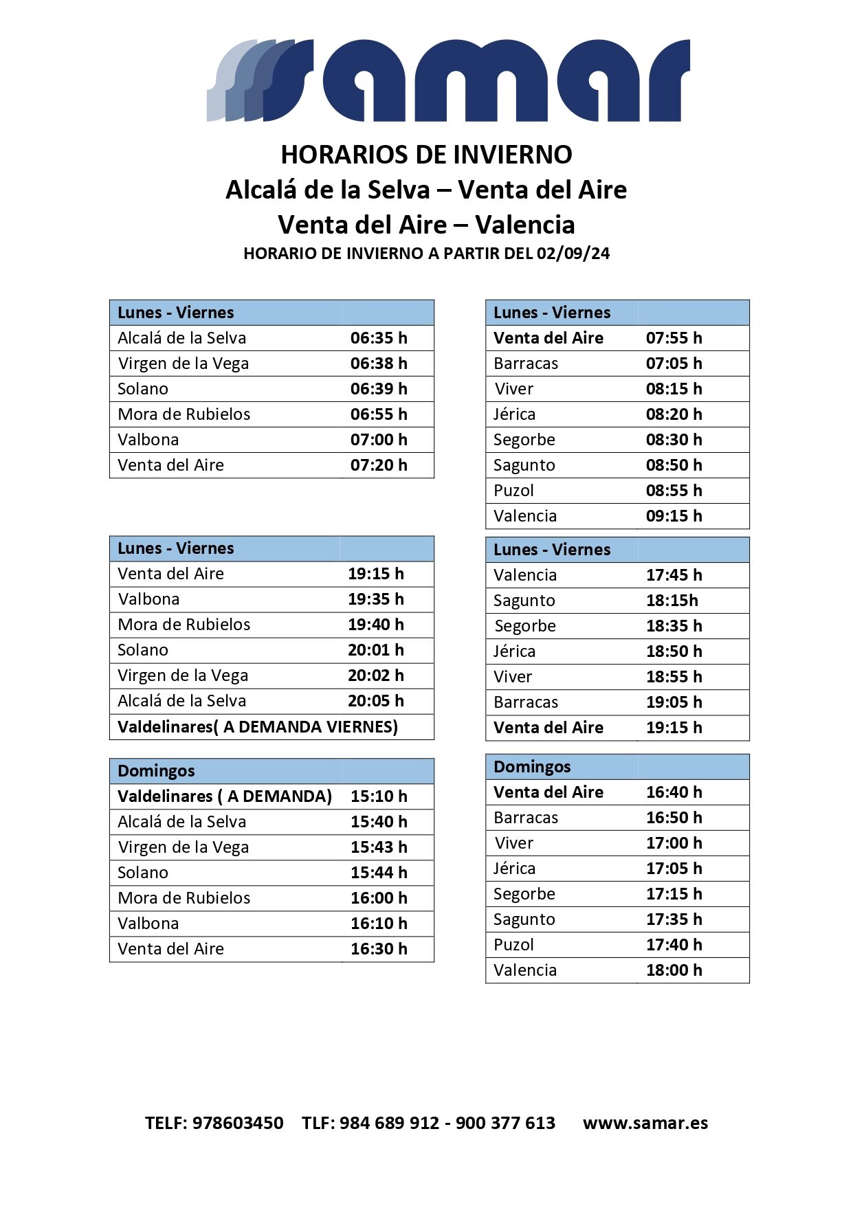 Alcala VentaAire Horarios Invierno2024 page 0001