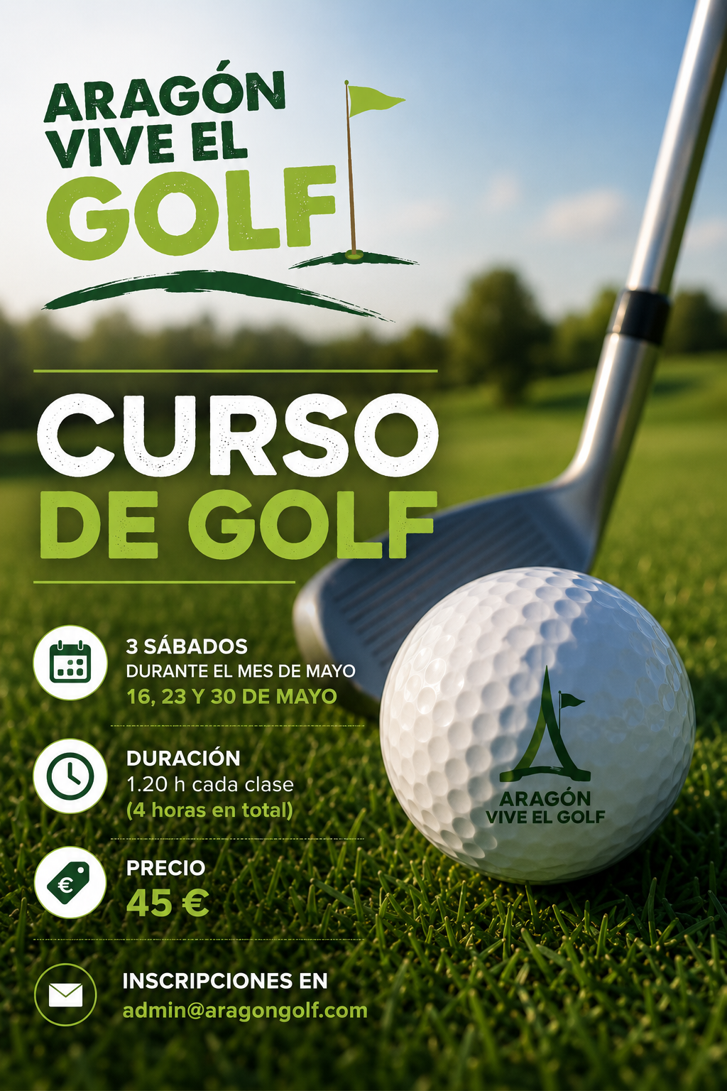 Cursos golf mayo