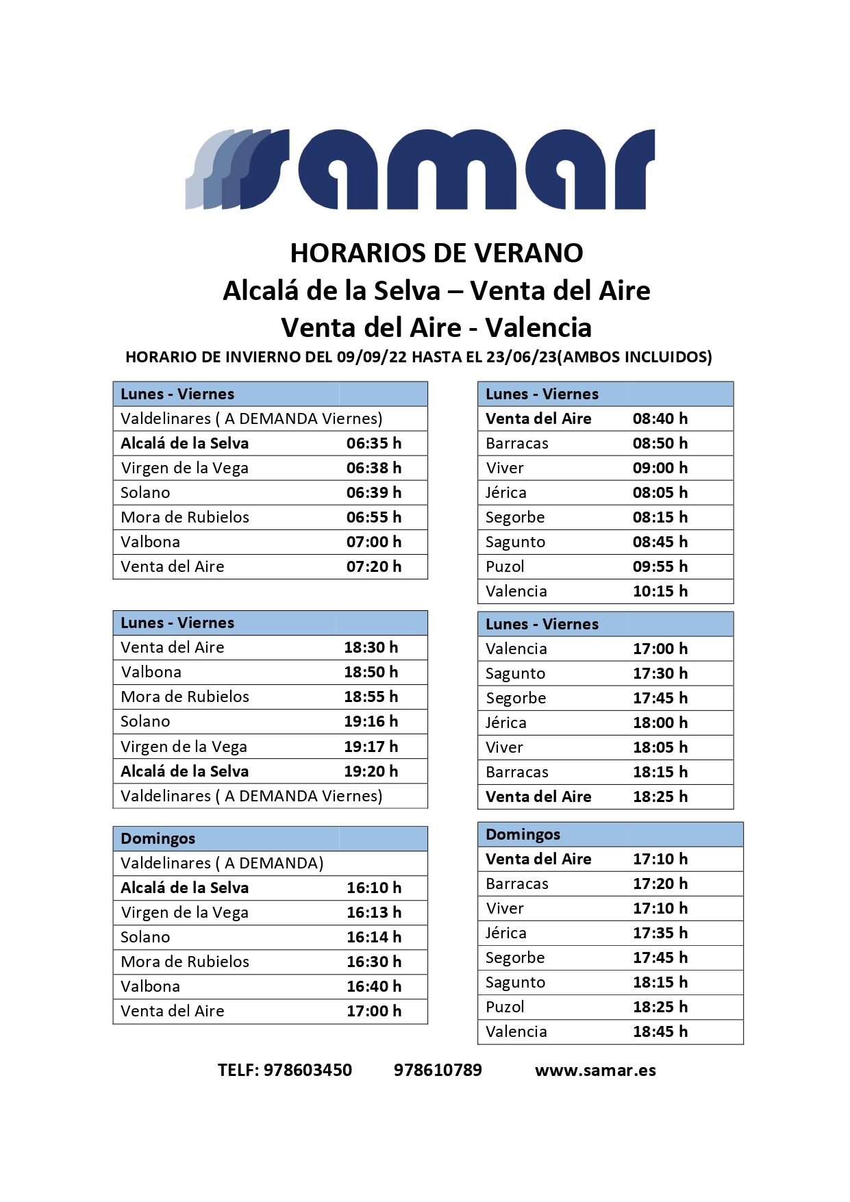Horario autobús Alcalá Valencia hasta 23 junio 2023 page 0001